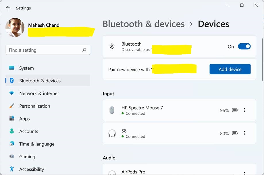 How To Enable Bluetooth On Windows 11